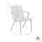 Armen Living Nabila Outdoor Dark Eucalyptus Wood and Gray Rope Dining Chairs, PK2 840254333420 - alternate 3